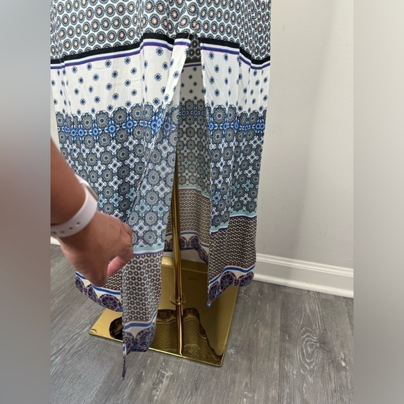 Crescent Women’s Gorgeous Kaleidoscope Pattern Open Back Maxi Dress Size Large - Picture 5 of 11